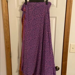 Purple and Pink Patterned Skirt goddess ankle nwot
